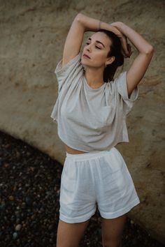 This relaxed-fit cropped tee features a wide neckline, complemented by an external label on the back for added style. Crafted from lightweight and breathable hemp cotton fabric with a unique slub texture, it softens with every wash. Natural Care