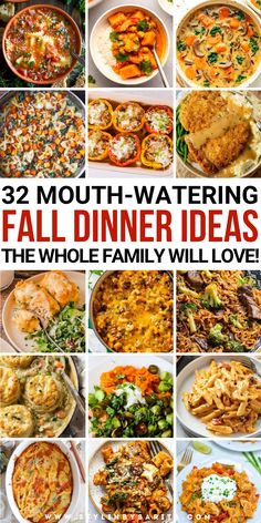 fall dinner recipes Easy Yummy Fall Dinners, Meals For Fall Dinners, Good Fall Meals, Fall Recipes For Family, Dinner Ideas Easy Fall, Fun Fall Meals, Fall Weather Dinner Recipes, Recipes For Fall Dinner, Fall Easy Dinners Healthy