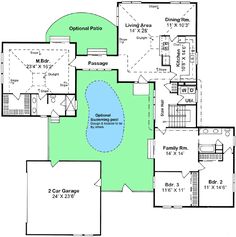 this is the floor plan for these luxury home plans, which include two master suites and an open living area