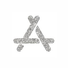 the letter a made up of small white diamonds