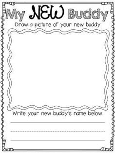 the new buddy worksheet for students to practice their writing skills and read alouds