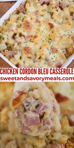 chicken cordon bleu casserole is an easy and delicious side dish