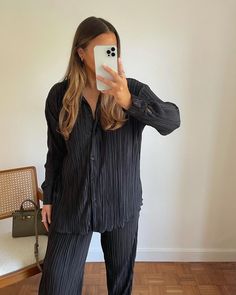 Style Wide Leg Pants, Black Home, Two Piece Pants Set, High Waist Pants, Pregnancy Outfits, Fashion Business, Tracksuit Women, Casual Black