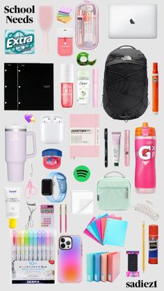 any girl or boy that want to have every thing they need for school look at this ! High School Supplies List Junior, Must Haves For School Bag, Back To School Supplies 7th Grade, School Preppy Supplies, Healthy Lunch For School Ideas, School Must Haves List, Thing To Put In Your Backpack For School, School Stuff List, Preppy School Supplies List