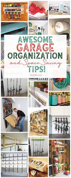 there are many different types of garage organization and storage options in this post - it - yourself photo collage