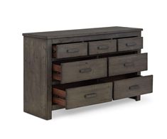 an image of a dresser with drawers on it's bottom and one drawer in the middle