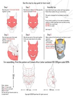 the instructions for how to make an origami mask