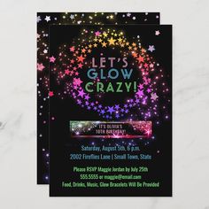 an image of a party flyer with stars and sparkles in the sky on it