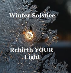 the words winter solstice re birth your light