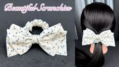 Bow Scrunchie Pattern, Scrunchie Bow Pattern, Scrunchies Making Video, Scunci Scrunchies Diy, Scrunchie With Bow Pattern, Dress Designs For Stitching, Hair Ties Diy, Scrunchies Diy, Diy Hair Scrunchies