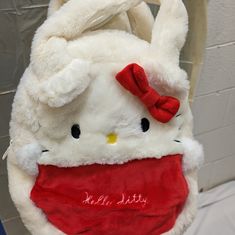 Hello Kitty Plush Bag Nwt Kitty Plush, Plush Bags, Plush Backpack, Hello Kitty Plush, Kids Accessories, Red White, Red And White, Bag Accessories, Hello Kitty