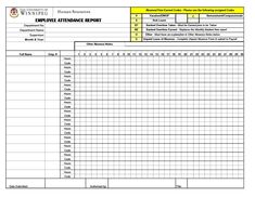 employee attendance sheet template for employees