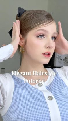 10 Chic Bun Hairstyles You’ll Love This Season Bow Hairstyles, Cute Bun Hairstyles, Hairstyle Ideas Easy, Elegant Hairstyle, Classy Hairstyles, Beautiful Haircuts, Hairstyles Trendy