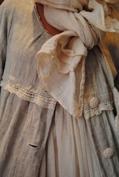 Obsession France Style, Lace Coat, Linen Layers, Mode Boho, Vintage Outfit, Romantic Outfit, Grunge Look, Linens And Lace, Linen Jacket