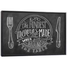 a chalkboard sign that says the fondest mementoe and made