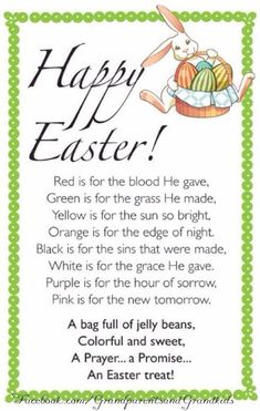 an easter card with the words happy easter