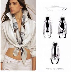 No 85 Tying Scarves, Scarf Knots, Silk Scarf Style, Designer Scarf, How To Wear A Scarf, Stylish Scarves, Tie Scarf, Scarf Women Fashion