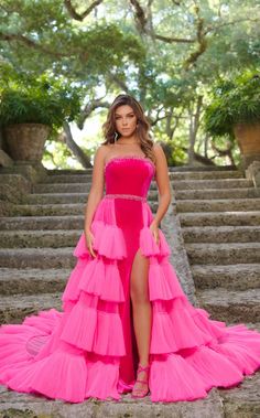 Ava Presley 38334 Fuchsia/Pink Pagent Dresses, Raspberry Wine, Velvet Evening Gown, Dress Pictures, White Lilac, Exquisite Gowns, Embellished Neckline, Prom Dress Stores