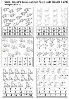 the worksheet for numbers 1 - 10 with pictures of animals and birds on them