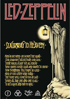 ledzetten's starway to heaven album cover with an image of a statue holding a lantern