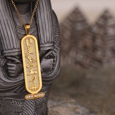 "We have a gift for you, \"Ankh Protection Earrings.\" when you purchase Cartouche Necklace, 🎁Please check here https://etsy.me/3GcZOHD Each item is made-to-order, which gives our pieces a unique meaning that is specific and special to you. Custom Name Necklace for Your Loving One. * Our cartouche pendants are made of 14k Solid Gold, the necklace has also a solid gold chain. * Chain length option is 16 to 18 inches (40-45 cm) chain in length, including your order. If you order an 18\" + more ch Luxury Ankh Necklace For Gift, Egyptian Jewelry Necklaces, Jada Smith, Ancient Egypt Necklace, Cartouche Necklace, Egyptian Cartouche Necklace, Egyptian Necklace, Unique Meaning, Egyptian Jewelry