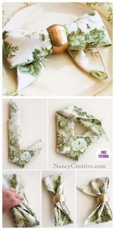 how to make a bow tie out of napkins and fabric - step by step instructions