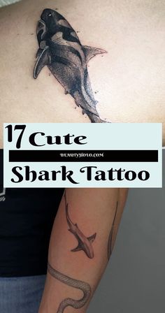 "Shark Tattoo" Sharks have no natural predators (much like the lion as being “king” of the jungle) and tattoos of them can represent a unwillingness to be victimised or intimidated by others. As an animal they are quite emotionless and steely yet always seemingly maintain their sense of calm and determination. See more ideas about shark tattoo, check out here! #sharktattoo #tattooart #sharktattoodesign Rk Tattoo Design, Cute Shark Tattoo, Simple Shark Tattoo, Tattoo Shark, Shark Tattoo Ideas, Shark Tattoo, King Of The Jungle, Shark Tattoos, Cute Shark