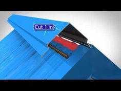 an image of a blue machine that is cutting paper