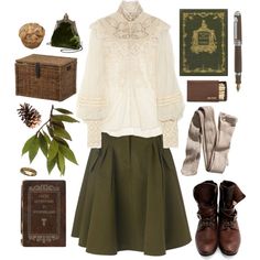 "The Naturalist" by herimperialhighness on Polyvore Forest Vibes, Dark Mori, Mori Kei, Cottagecore Outfits, Estilo Hippie, Witch Fashion, Moda Vintage