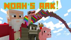 an image of a group of people in minecraft with the words noah's ark