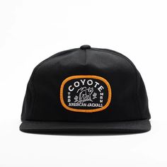 Coyotes were once referred to as "American Jackals", roaming the wilderness with an eye for causing trouble. We won't encourage all that, but this classic snapback with our custom patch will take you out in the wild, on any adventure. Mid crown Unstructured 5 panel Flat bill cap Front panel patch Adjustable snapback cl Custom Patch, Hat Patches, Hat Ideas, Outfits With Hats, Cool Hats, In The Wild, Cap Design, 로고 디자인, Apparel Design