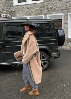 Max Mara Teddy Coat Outfit, Max Mara Teddy Coat, Tan Suede Moto Jacket, Teddy Coat Outfit, Long Black Blazer, Army Green Coat, Navy Trench Coat, Collarless Coat, Twill Coat