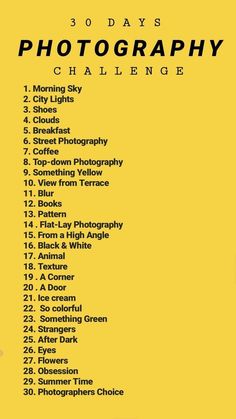 Photography Challenge Beginners, Photo A Day Challenge, What To Do When Bored, Vie Motivation, Things To Do When Bored, Writing Challenge, Foto Tips, Photography Basics, Photography Challenge