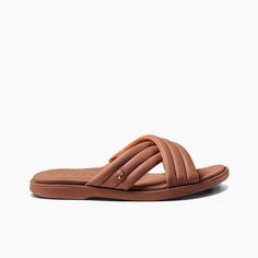 Shop Women's Sandals Lofty Lux X in Shroom at Reef. These sandals feature sustainable style, hand crafted details, dresses up from day to night. Travel Sandals, Woman Laying, Reef Sandals, Beach Adventure, Sustainable Style, Eco Friendly Fashion, Day To Night, To Night, Slides Shoes