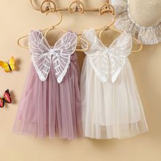 BUTTERFLY FAIRY Dress - Hazel & Bo Butterfly Wing Dress, Winged Girl, Baby Girl Princess Dresses, Whimsical Dress, Wings Dress, Girls Tulle Dress, Princess Flower Girl Dresses, Princess Flower, Angel Costume