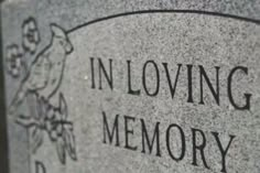 the memorial marker for in loving memory