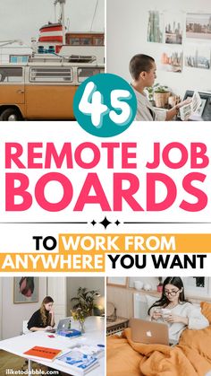 This free guide has over 40 different remote job boards to kickstart your new work-from-anywhere life. Job sites included are niche remote job boards for different professions, those that include both hybrid and fully remote, freelance job boards, and more.