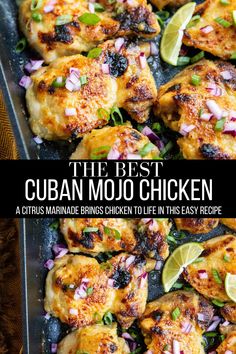 Cuban Mojo Chicken Thighs Caribbean Chicken Thigh Recipes, Mojo Chicken Instant Pot, Really Good Chicken Recipes, Jamaican Chicken Thigh Recipes, Cuban Chicken Thigh Recipes, Cuban Dishes Chicken, Chicken Mojo Recipe, Cuban Style Chicken, Columbian Chicken Recipes