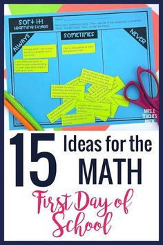 the first day of school is full of ideas for students to use