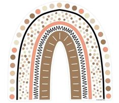 a drawing of an arch with dots and circles on it, as well as the letter o