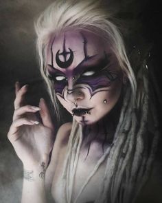 Alt Art, Alternative Makeup, Make Up Inspo, Halloween Costumes Makeup, An Elf, Pastel Hair, Black Wolf, Costume Makeup