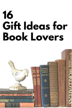 books are stacked on top of each other with the words, 16 gift ideas for book lovers