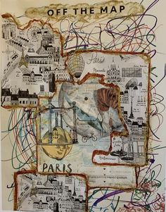 a map with many different things drawn on it