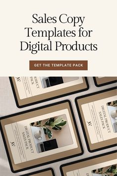 sales copy templates for digital products