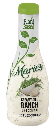 a bottle of ranch dressing on a white background