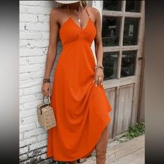 Dresses | Boho Tie Back Halter Maxi Dress | Poshmark