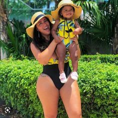 Size Xl. Yellow Black Green Baby Size. 3 To 6 Month Family Bathing Suits, Mom Swimsuit, Mom And Daughter Matching, Bandage Swimsuit, Swimwear One Piece, Baby Swimsuit, Swimsuit Material, Women Bathing