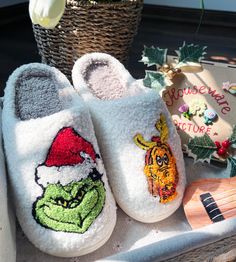 Christmas Slippers, Christmas Cozy Slippers, Cartoon Christmas Slippers, Comfortable and Warm Indoor Slippers, Xmas Slippers, Gifts For Her👻  ABOUT DETAILS: - Pattern is embroidered - Made from soft, high-quality cotton - The fuzzy texture and cushioned sole provide a comfortable feel, while the indoor-friendly design ensures that you can move around your home with ease. 🚚SHIPMENTS:  - Processing time: 3 to 5 business days  - Delivery time: 7 to 10 business days. 🆘 NOTE - Due to differences in computer displays, the actual item colors may vary slightly from the images. - Allow for a 1-2 cm variance due to manual measurement. - Lighting effects and screen settings may cause slight color differences. Thank you for your understanding  **If the product has any quality problems, please feel Xmas Slippers, Slippers Cartoon, Slippers Christmas, Christmas Cozy, Fuzzy Texture, Christmas Slippers, Cozy Slippers, Indoor Slippers, Cartoon Christmas