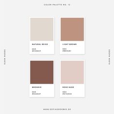 the color palette is shown in four different shades