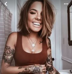 Tattoo Girl, Hair Color And Cut, Hair Envy, Up Girl, Hair Dos, About Hair, Cut And Color, Pretty Hairstyles